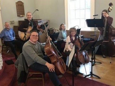 Woods Mill Ensemble rehearsing.